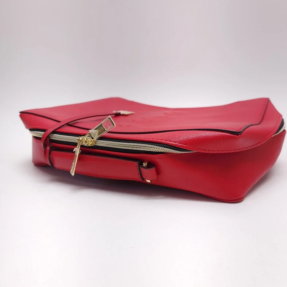 Estee‎ Lauder Makeup Case Bag Tote Red Playing Card  Travel 12.5x9.5x4